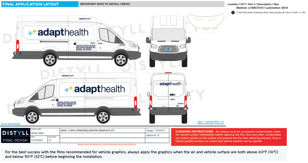 Adapt Health, Phone Address 3IN PRZ Graphics Kit