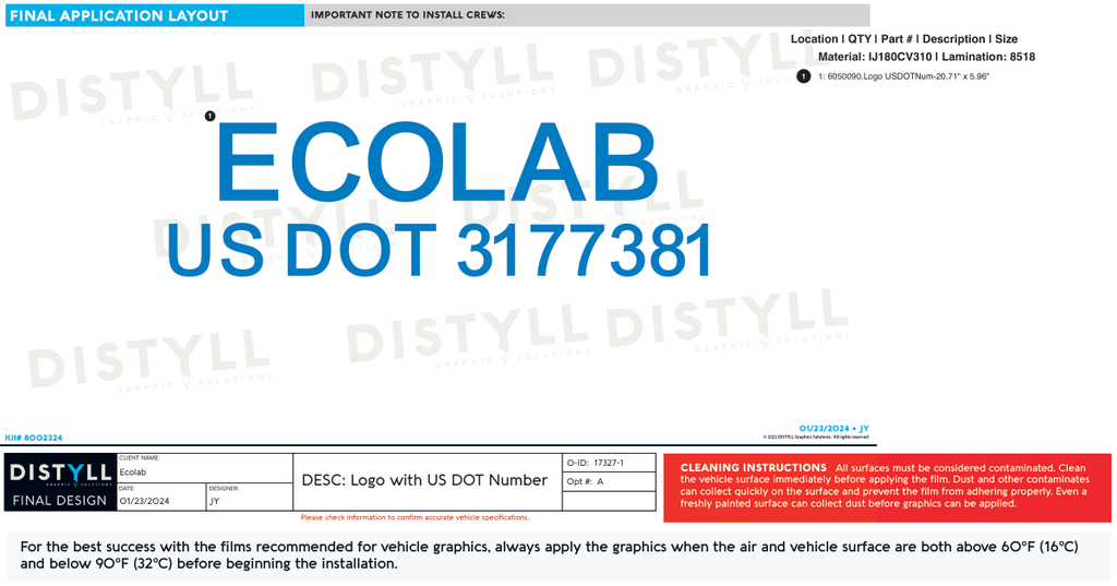 Ecolab, Logo with USDOT Kit
