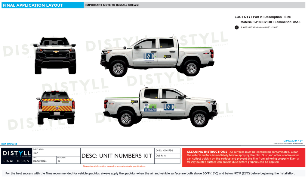 USIC, Unit Number Kit