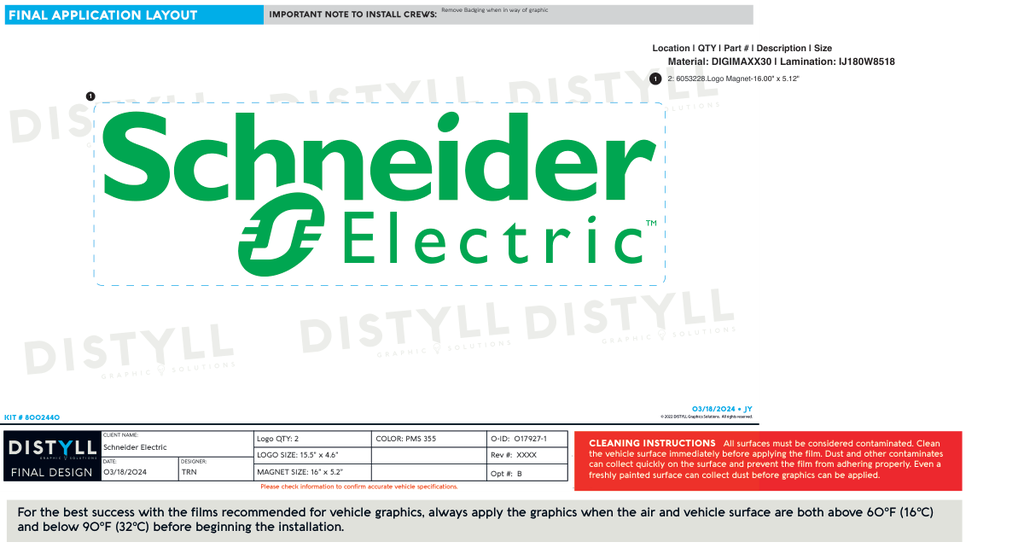 Schneider Electric, Logo Small Magnet Kit 5x16