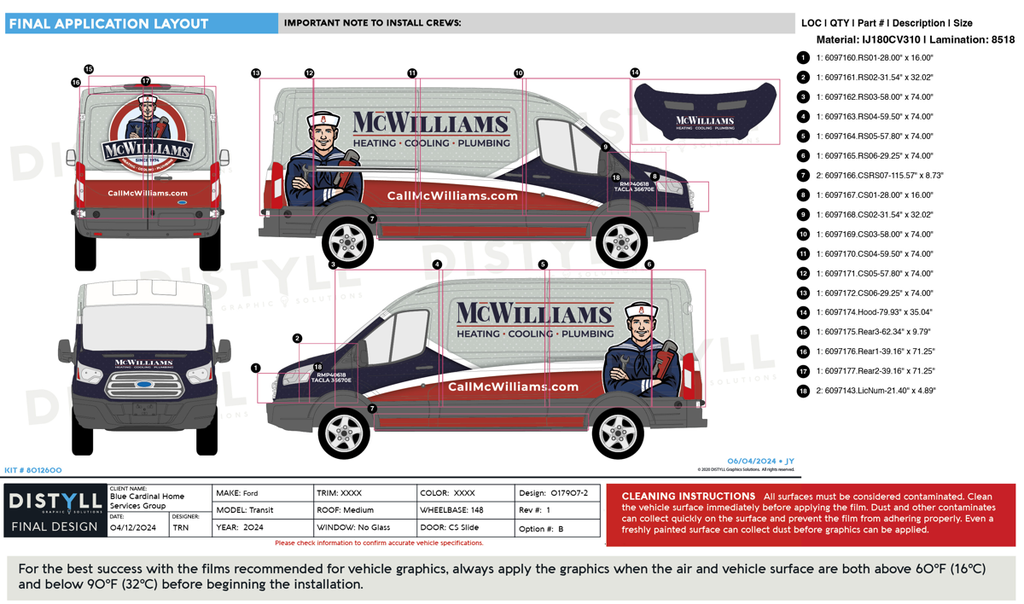 McWilliams, Ford, Transit, 148WB, Med Roof, NG, 2023
