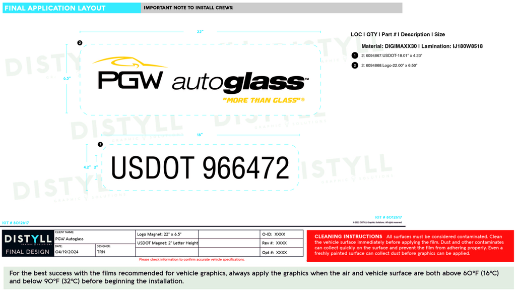PGW AUTO GLASS, Logo Magnet