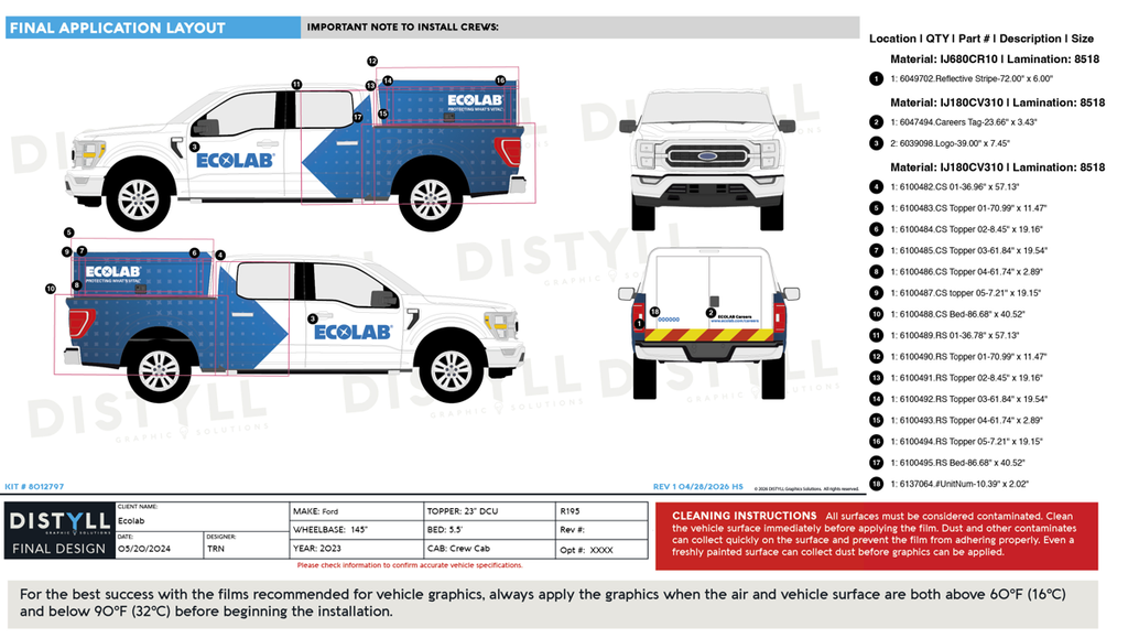 Ecolab, Pest/Institutional, Ford, F150, CrewCab, 5.5 Bed, 23in DCU Topper