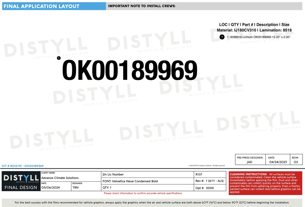 Helios ACS, Lic Number