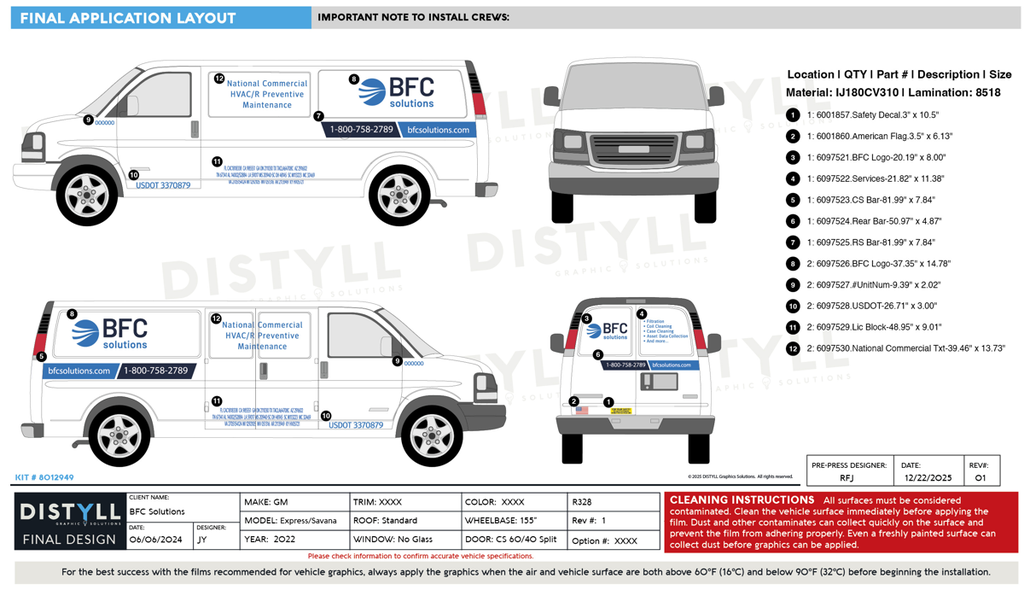 BFC Solutions, GMC, Express, Savana, 155WB, DualSwing, NG, 2022