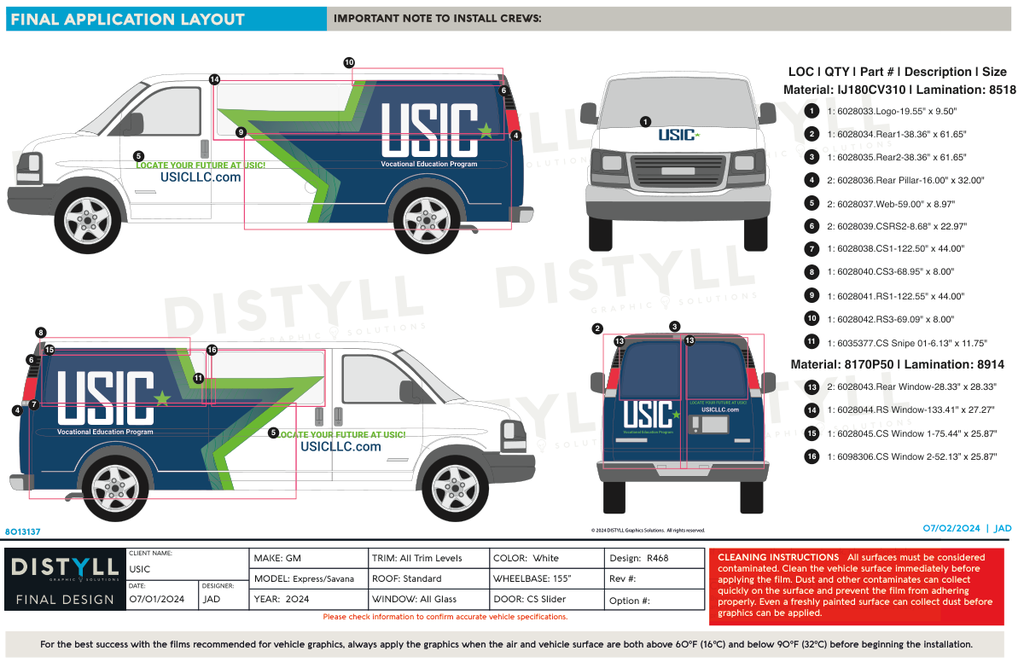 USIC, Chevrolet, Express, 155 WB, Slider door, Passenger Van