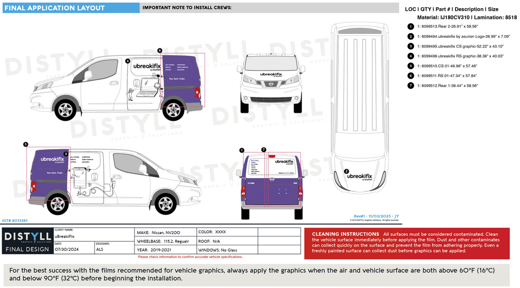 uBreakiFix, Nissan NV200, DualSlide, Barn, No Glass, 2021