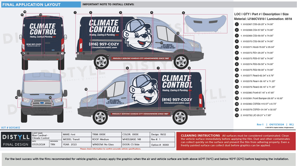 Climate Control, Ford Transit, 148WB, MR, NG, 2024