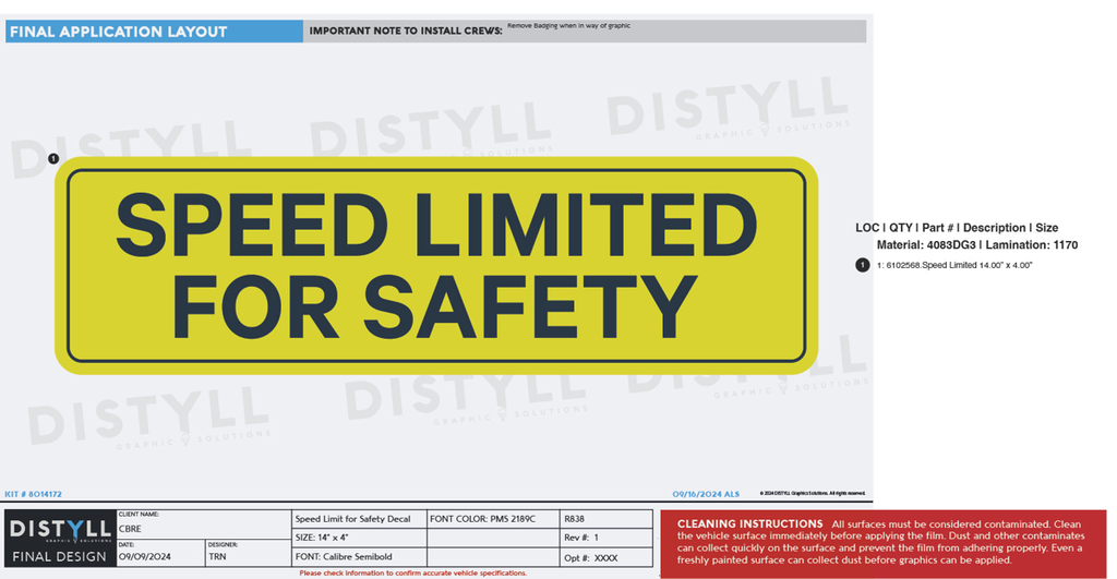 CBRE Speed Limit for Safety