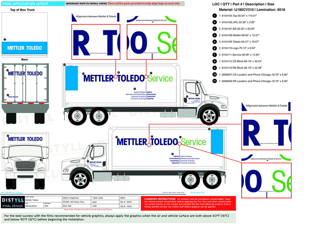 Mettler Toledo, Freightliner, M2, 22ft Box, 2022