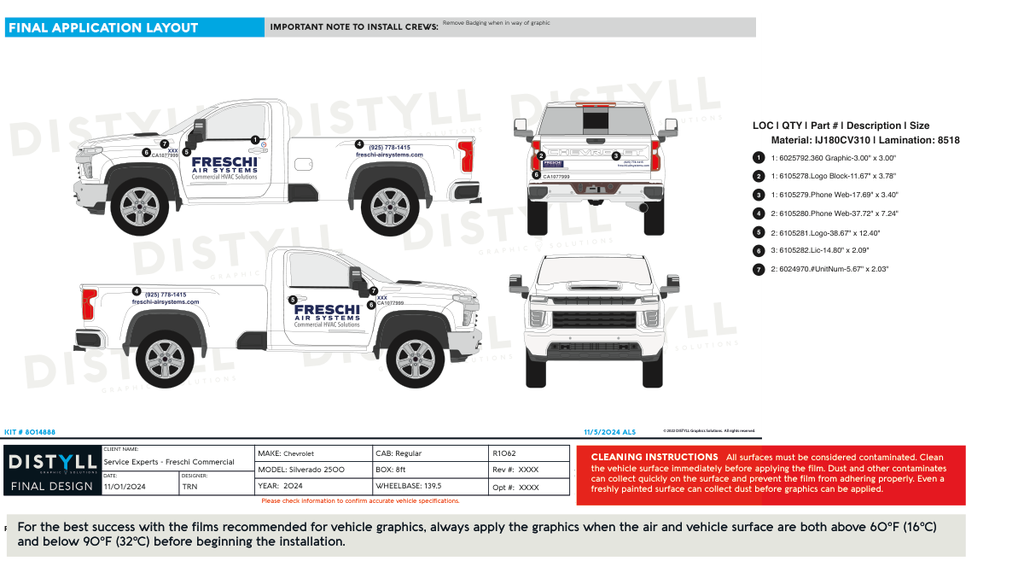 Service Experts - Freschi Commercial, 2024, Chevrolet, Silverado 2500, Regular Cab, 8ft Box, 139WB