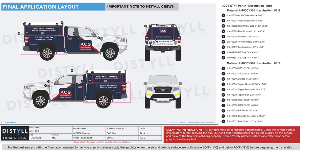 Alert 360, ACS, Nissan, Frontier, King Cab, 6ft Bed, Walk In Topper, 2024