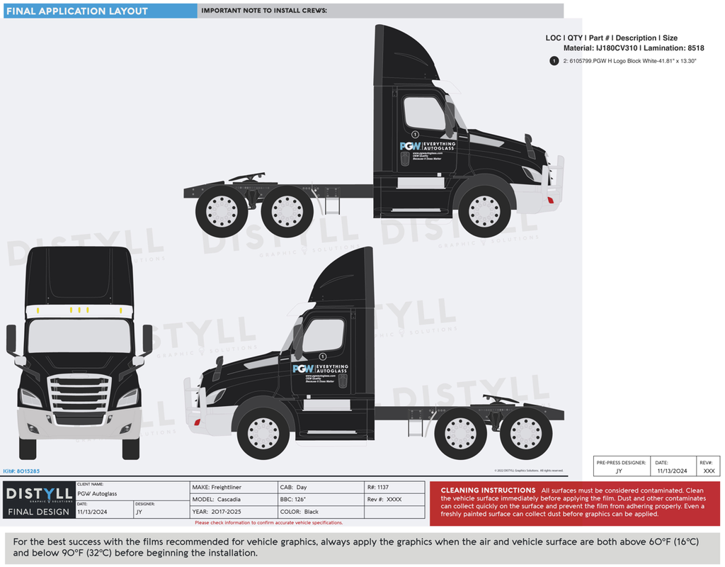 PGW Autoglass, Freightliner, Cascadia, 2022