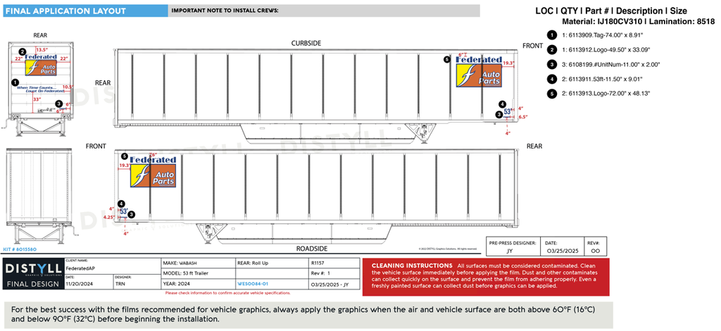 Fisher Auto_FederatedAP, Wabash, 53ft Trailer