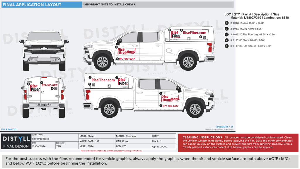 Rise Broadband, Chevy, Silverado, Crew Cab, 6ft5, 157 WB, 2024
