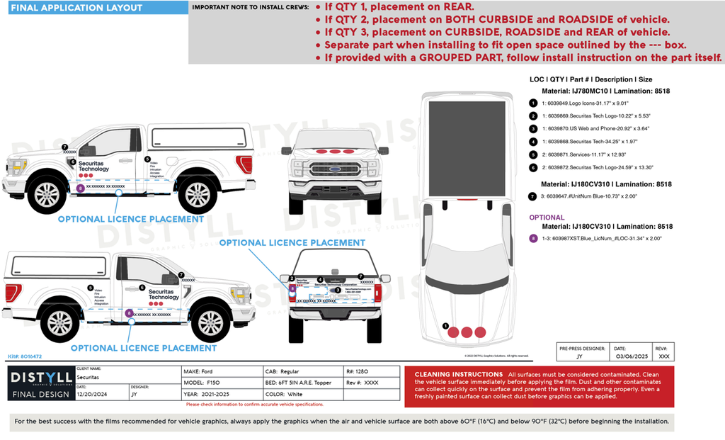 Securitas, ENG, Ford, F150, Reg Cab, 6ft5in Bed, ARE Topper, 2025