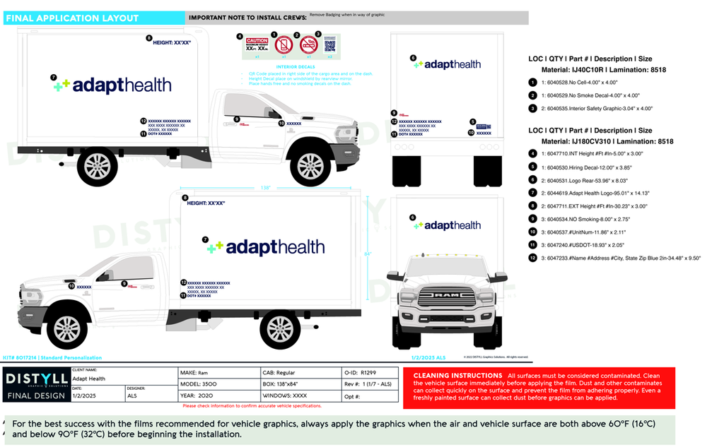 Adapt Health, Ram, 3500, Regular Cab, 11ftx7ft Box