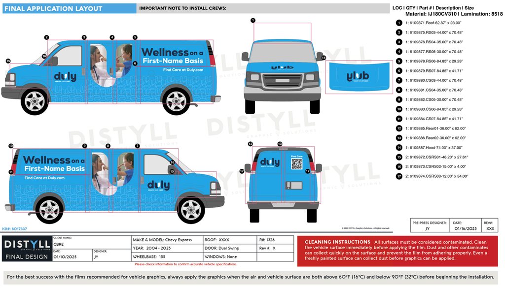 CBRE, Duly, Chevy, Express, 155WB, Dual Swing, NG, 2012