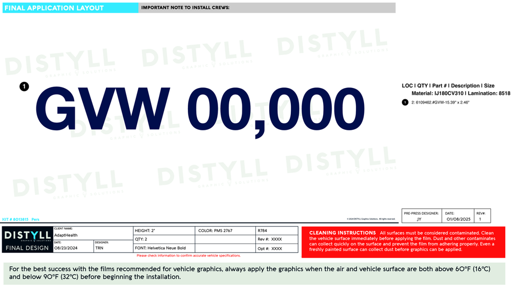 AdaptHealth Gross Vehicle Weight
