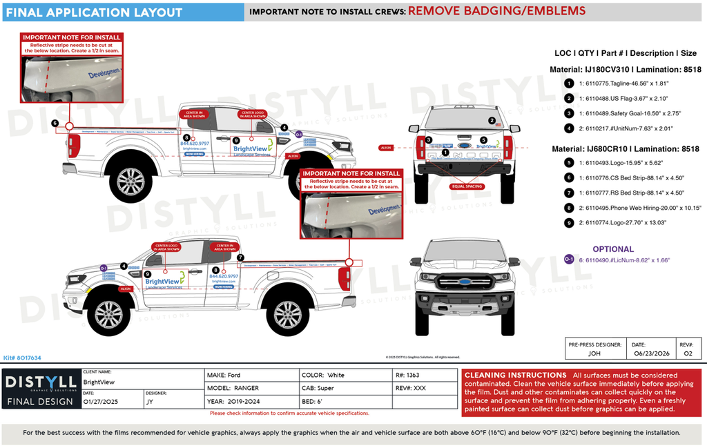 BrightView Conversion, Ford, Ranger, XL, SuperCab, 6ft Bed, 2024