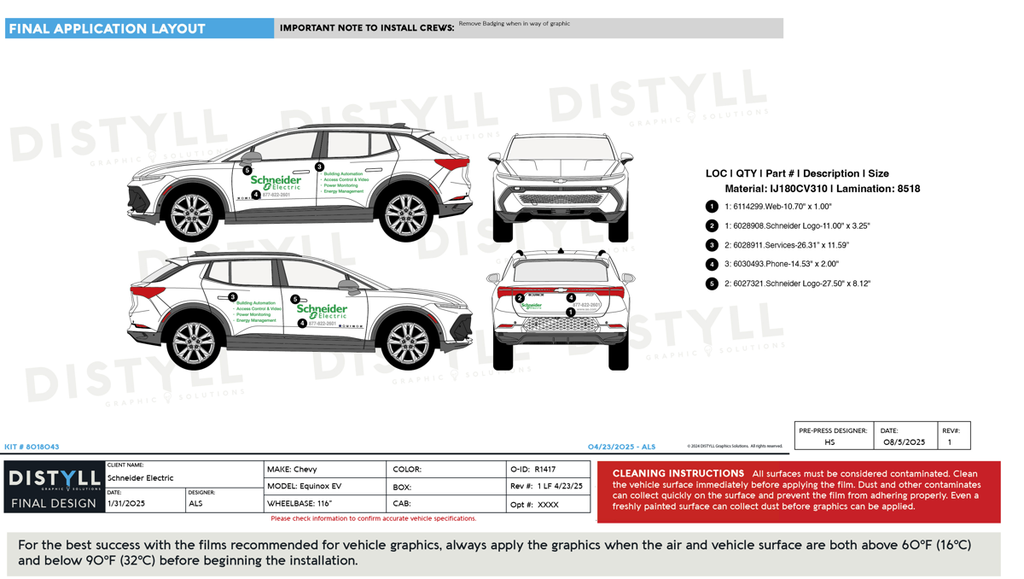 Schneider Electric, Chevy, Equinox, EV, 116WB, 2025