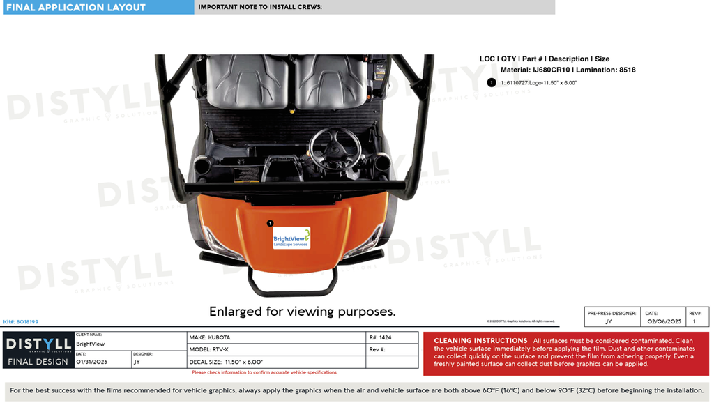 BrightView, ATV Decal