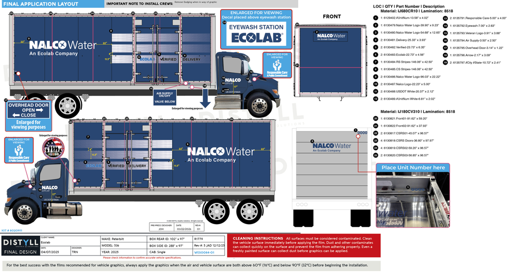 Ecolab, Peterbilt, 536, Single, 24ft w x 97in h