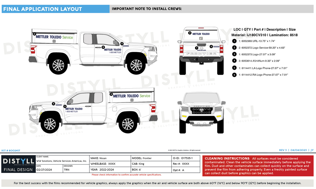 Mettler Toledo, Nissan, Frontier, King Cab, 6ftBox, 2024, Topper, Spots