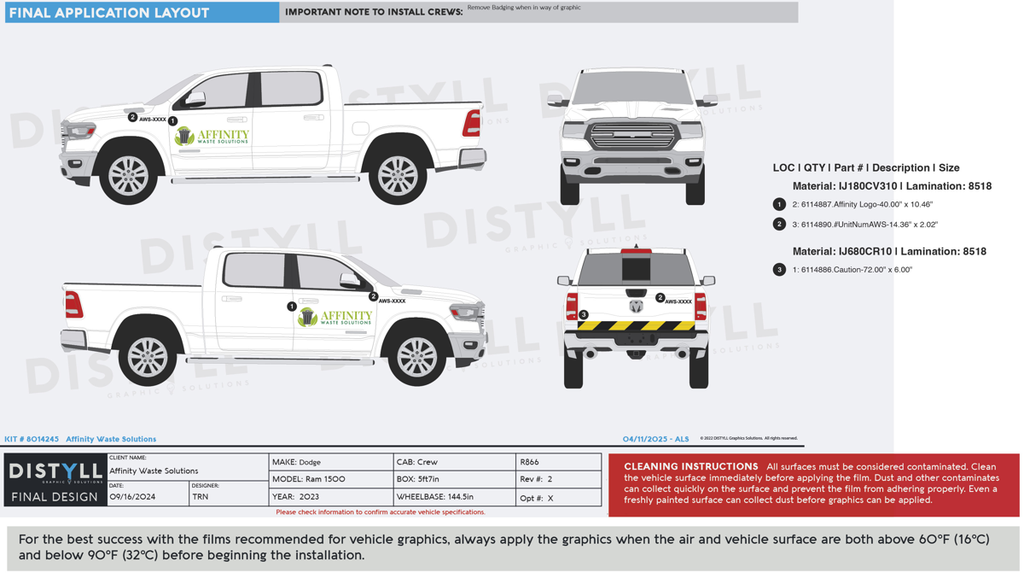 Affinity Waste Solutions, Ram, 1500, Crew Cab, 5ft7in Box, 2023