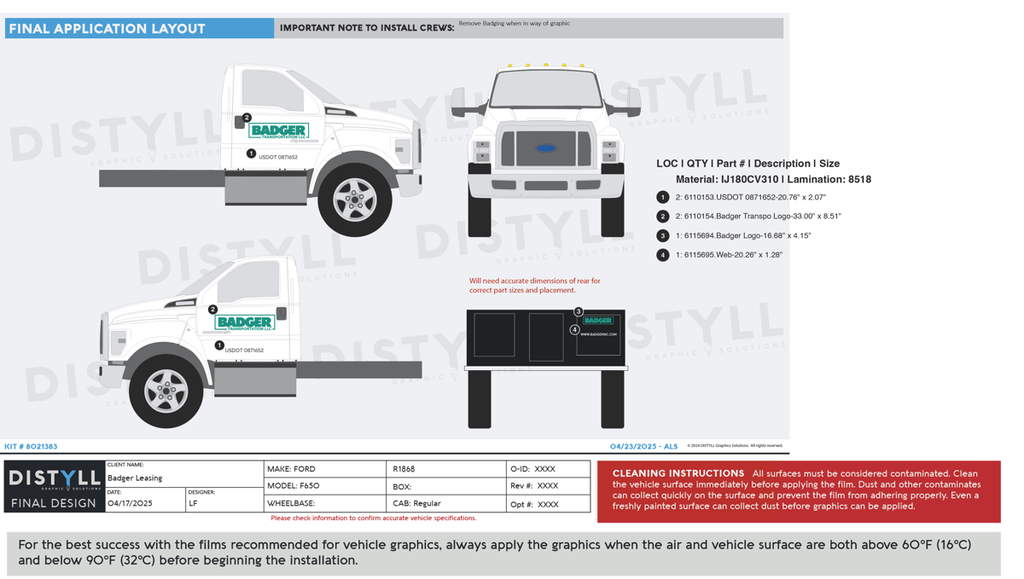 Badger Leasing, Ford, F650, regular cab
