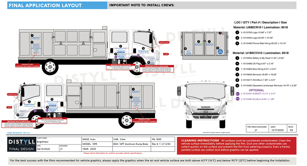 BrightView, Isuzu, NPR, Crew Cab, Utility Body, 2025