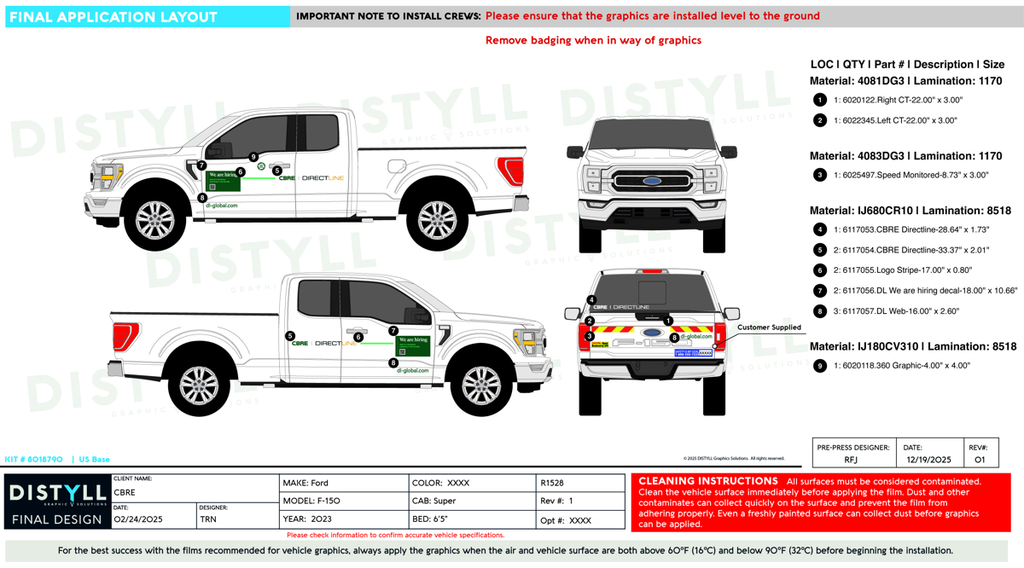 CBRE, Directline, 2023, Ford, F-150 F-250, Super Cab, 6ft5in Bed_R1528