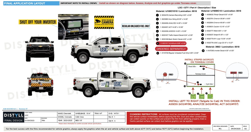 USIC, Chevy, Colorado, Crew Cab, Short Bed, 131_4WB, Spots
