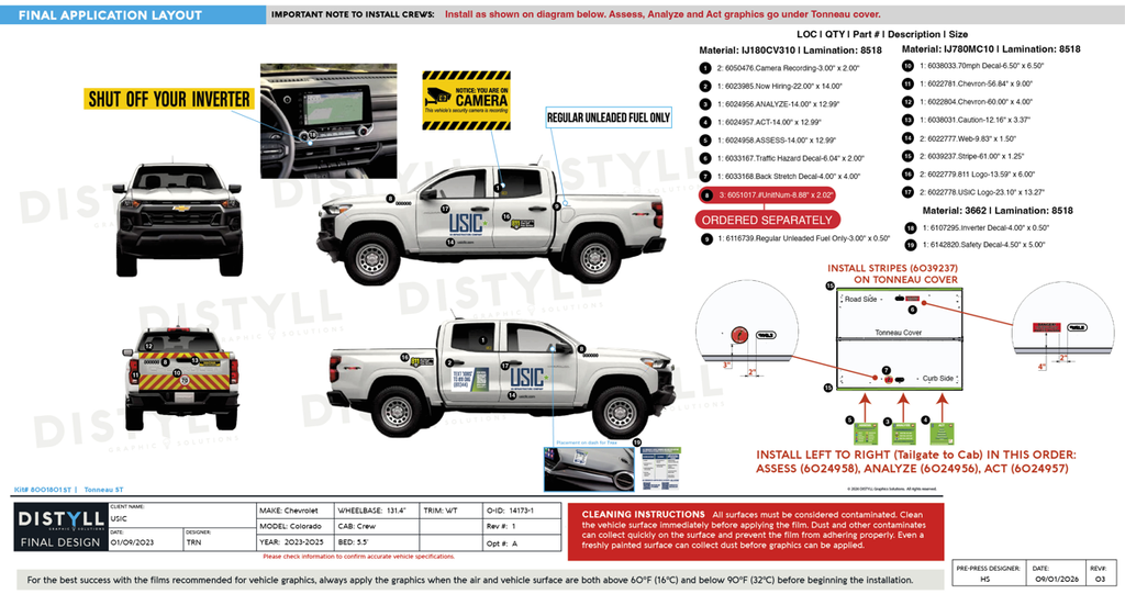 USIC, Chevy, Colorado, Crew Cab, Short Bed, 131_4WB, Spots