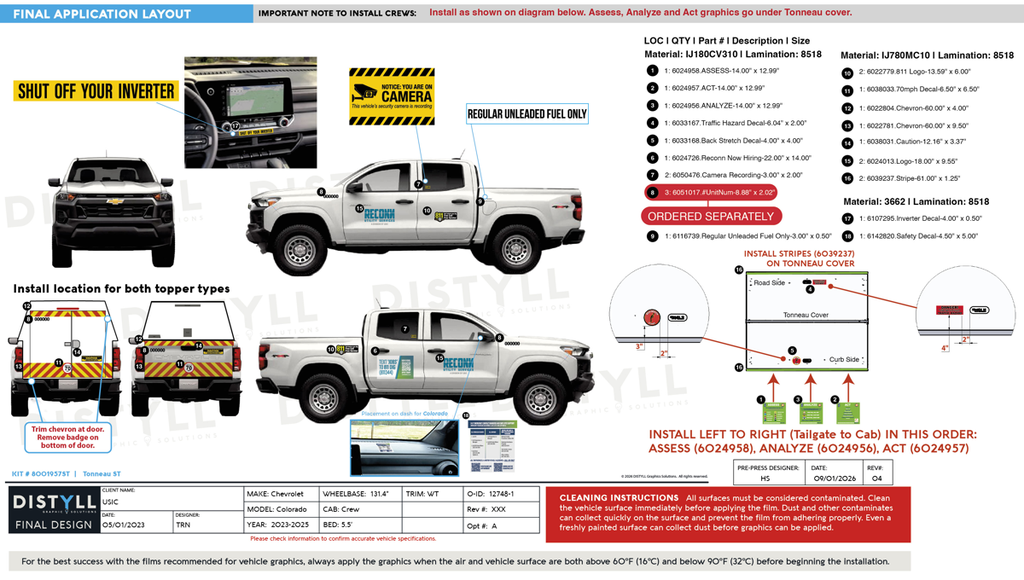 USIC, Reconn, Chevrolet Colorado, WB 131_4, Crew Cab, 5ft 5 in Bed, 2023