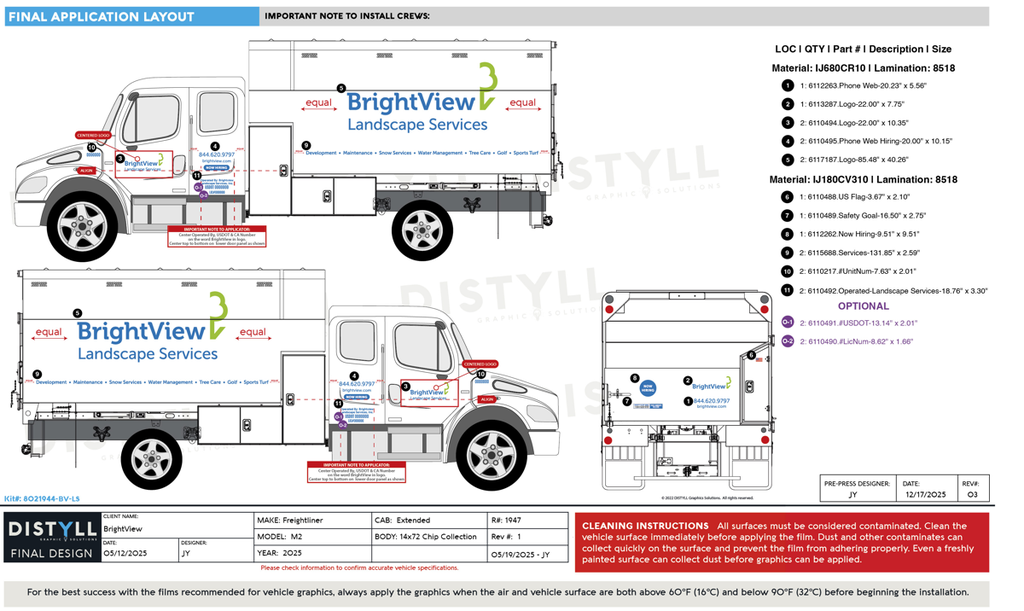 BrightView, Freightliner, M2, Extended Cab, 14ft x 72ft Chip Body, 2025