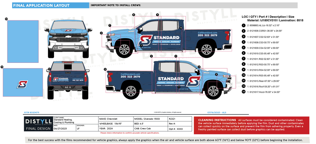 Standard Heating, Chevrolet, Silverado 1500, WT, LT, Crew Cab, 6_5ft box, 156_95WB_R2321