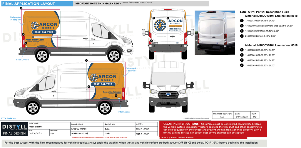 Arcon, Ford, Transit, XL, HR, 148WB, CS Slider, NG, 2025_R2525