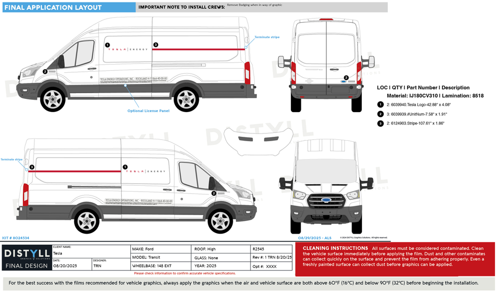 Tesla, Ford, Transit, 148 EXTD, HR, CS Slider, NG, 2025_R2545