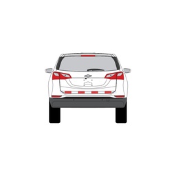 2" Red/White Conspicuity Reflective Stripe