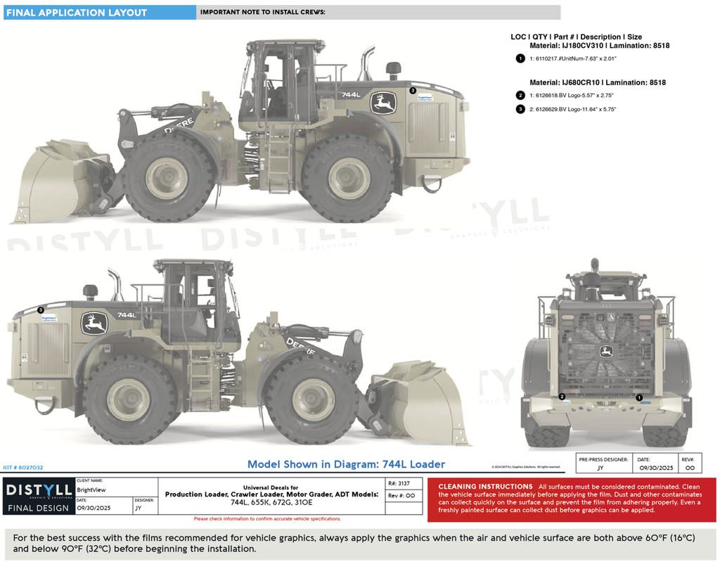 BrightView, John Deere, Production_Crawler Loader, Motor Grader, ADT_R3137