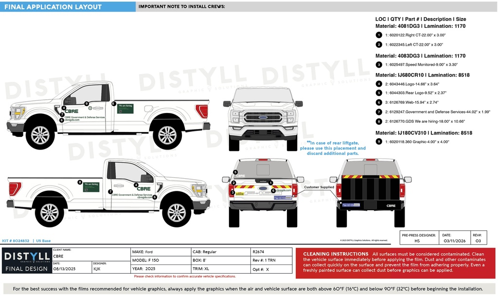 CBRE, CBRE GDS, Ford, F150, Regular cab, 8ft box, 141WB, 2025_R2674