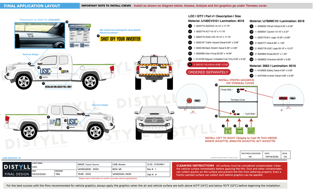 USIC, Toyota, Tacoma, Access Cab, 6ft Box, 2023