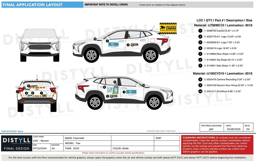 USIC, RECONN, Chevy Trax, 2025
