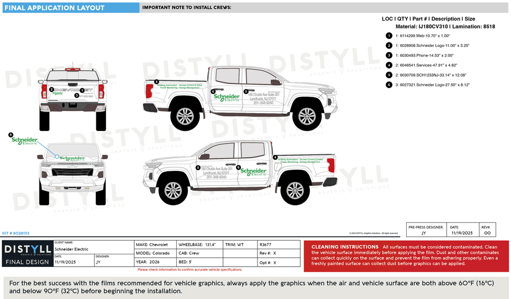 Schneider Electric, NJ, Chevy, Colorado, CrewCab, 5ft Bed, 2026