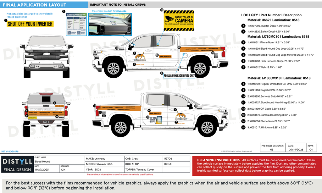 Blood Hound, Chevy, Silverado 1500, 147 WB, Crew Cab, 5ft10in Box, 2026_R3706
