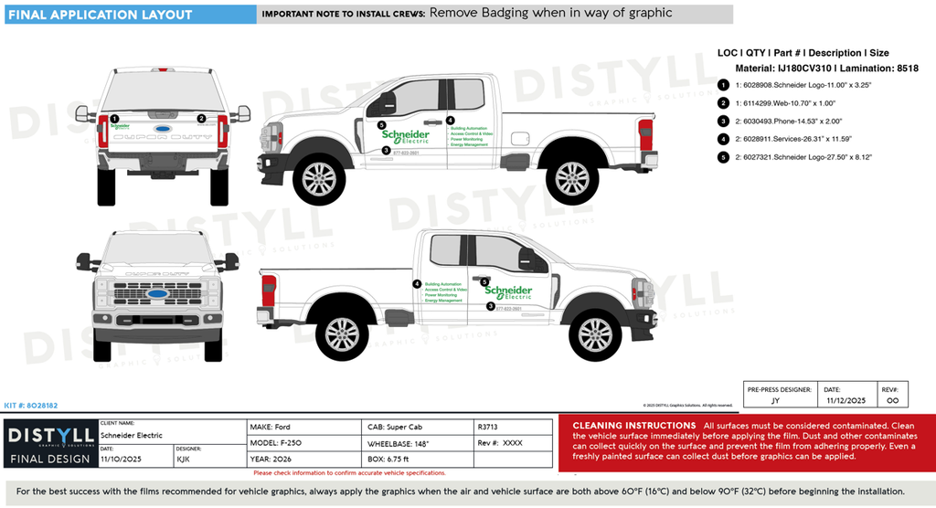 Schneider Electric, Global, Ford, F-150 F-250, Super Cab, 6_75ft Box, 148WB, 2026_R3713
