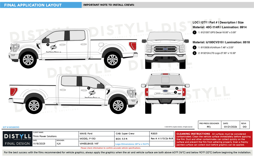 Think Power Solutions, LTS, Ford, F-150, Super Crew, 5_5ft, 145WB, Universal Parts