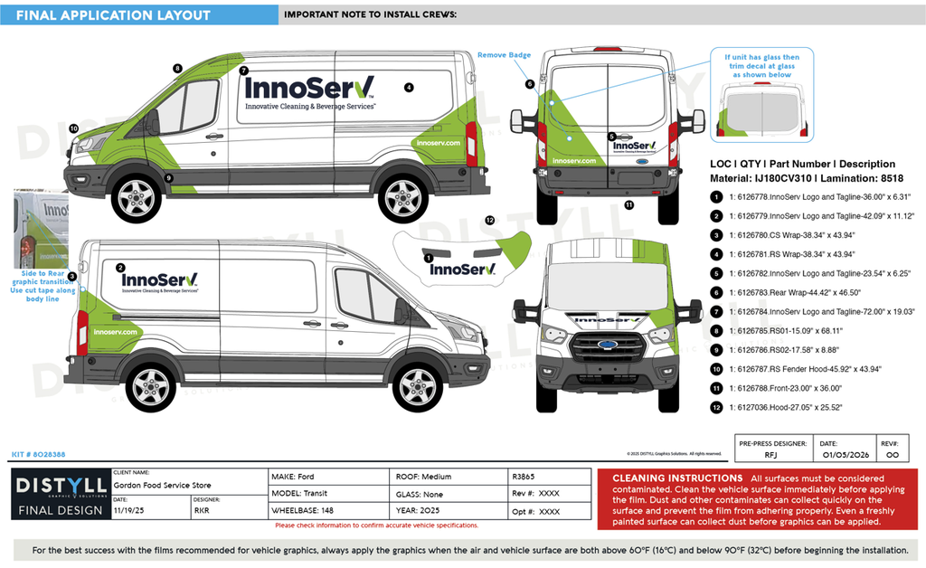 Gordon Food Service, Ford, Transit, 148, MR, NG, CS Slide, 2025