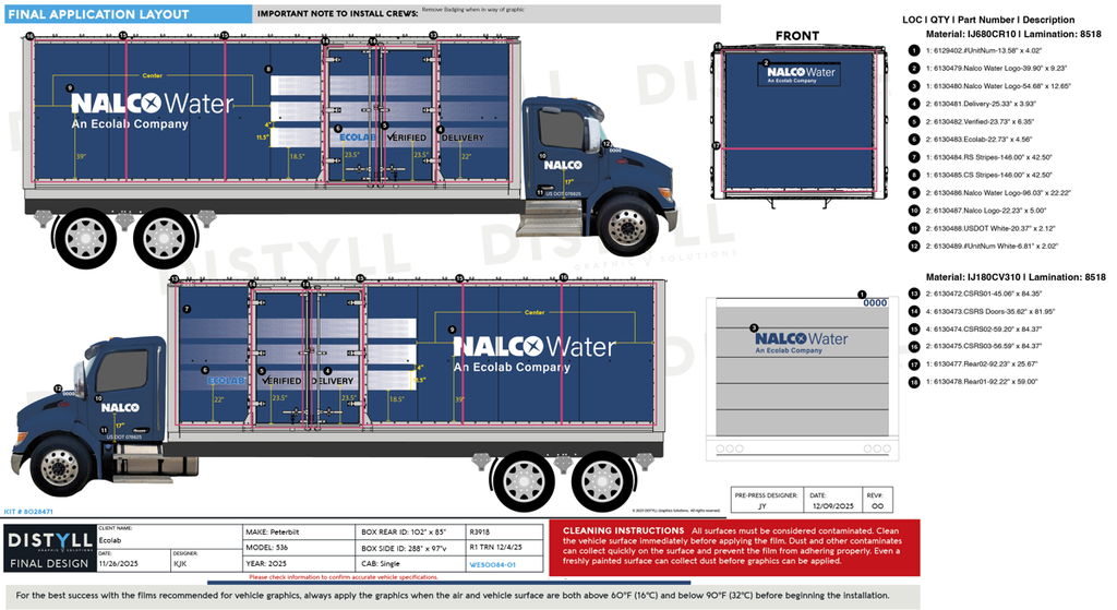 Ecolab, Peterbilt, 536, Single, 24ft w x 85in h